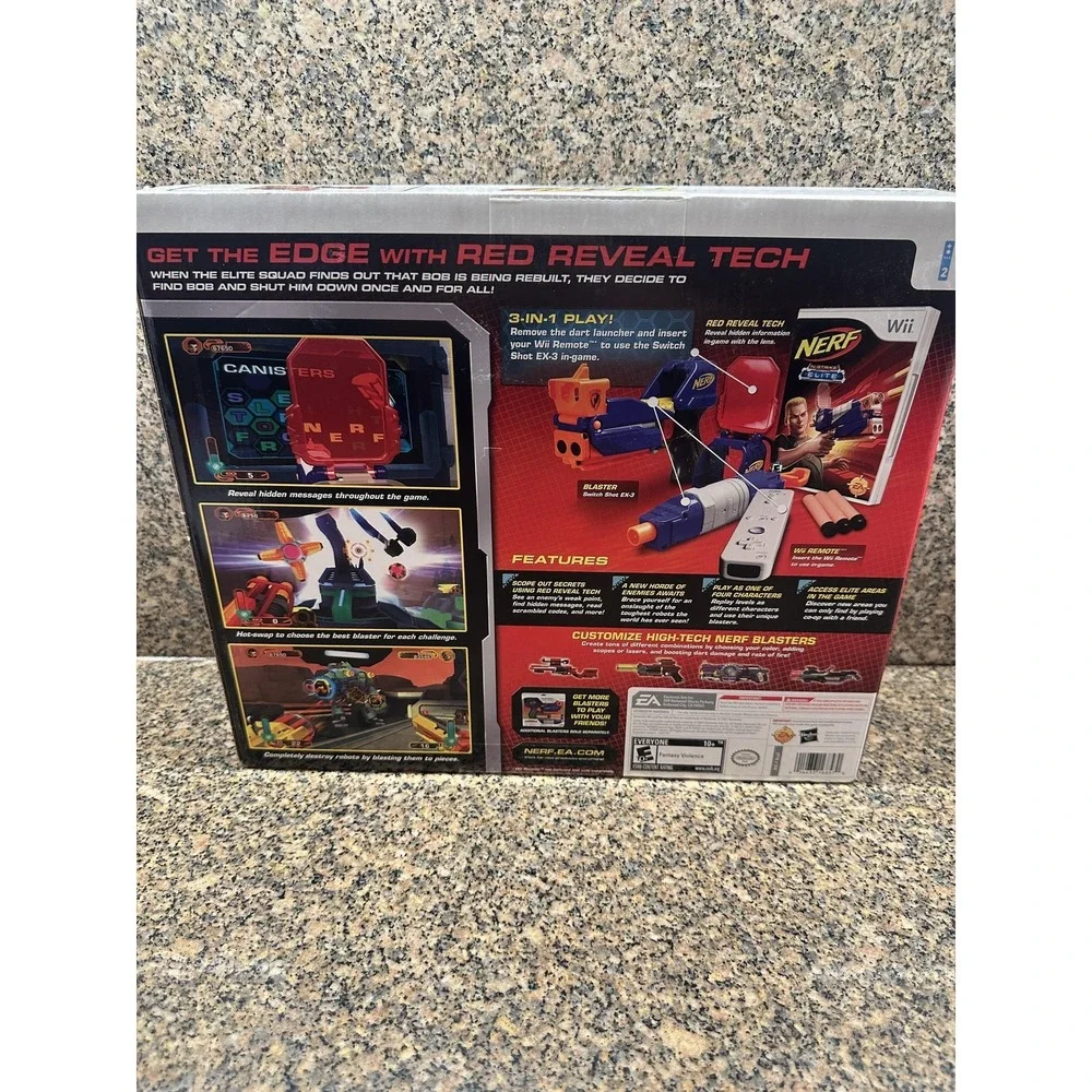 NERF N-Strike Elite Wii Bundle Switch Shot EX-3 Blaster Red‎ Reveal Tech Set